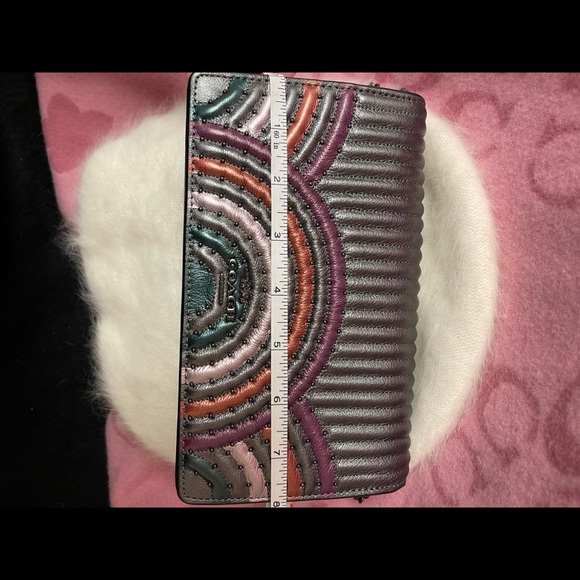 Coach Callie Foldover Chain Clutch | Graphite Mult - Picture 11 of 12